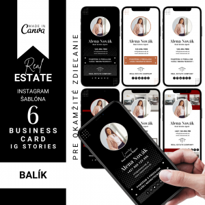 Balík Business Card - 6x Digitálna vizitka Realitného Makléra