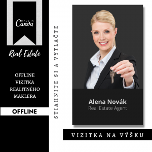 Offline Business Card 01 - 1x Obojstranná vertikálna vizitka - Stiahnite si a vytlačte
