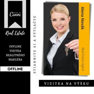 Offline Business Card 02 - 1x Obojstranná vertikálna vizitka - Stiahnite si a vytlačte