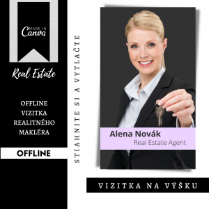 Offline Business Card 03 - 1x Obojstranná vertikálna vizitka - Stiahnite si a vytlačte