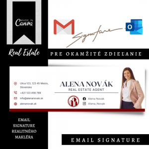 Email Signature 01 - Šablóna podpisu e-mailu, podpis Gmail a Outlook pre okamžité stiahnutie