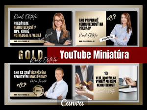 8 Gold YouTube Miniatúra pre Realitných Maklérov, YouTube Vlog / SK