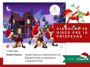 Vianočné 3D Video: Elfí Tanec s vianočnou hudbou, IG Príspevok pre Realitných Maklérov, Realitný Marketing, Realitné Video, Video Šablóna